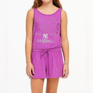 New Era New York Yankees MLB baseball pink romper Size 10/12